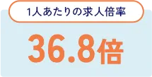 1人あたりの求人倍率 33.1倍