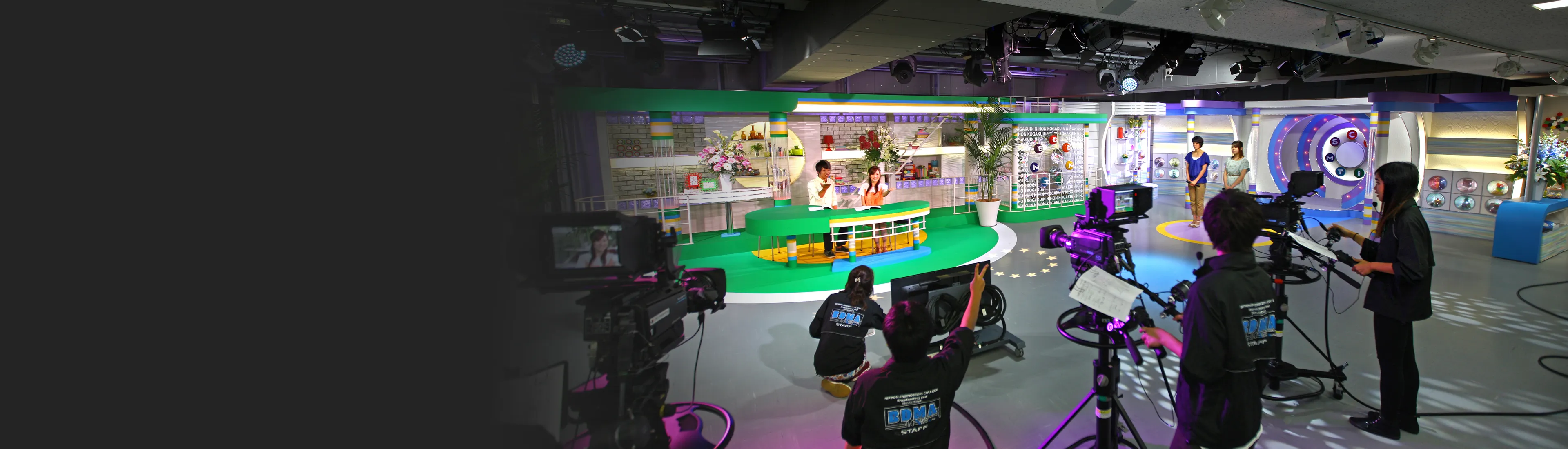 番組撮影中の風景