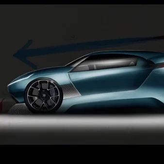 デザインの異なる個性的なふたつの椅子が並んでいる様子