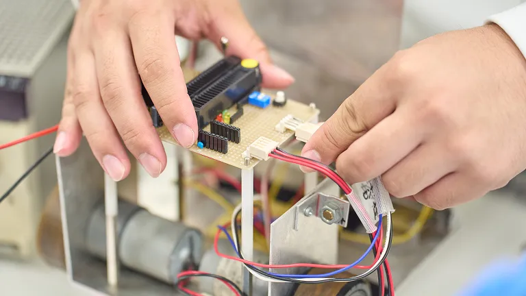 製作実習を行っている様子