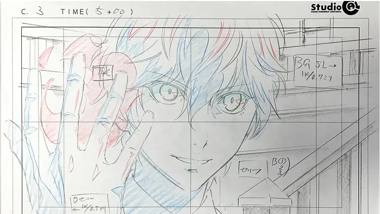 映像の流れを示す絵コンテの一部