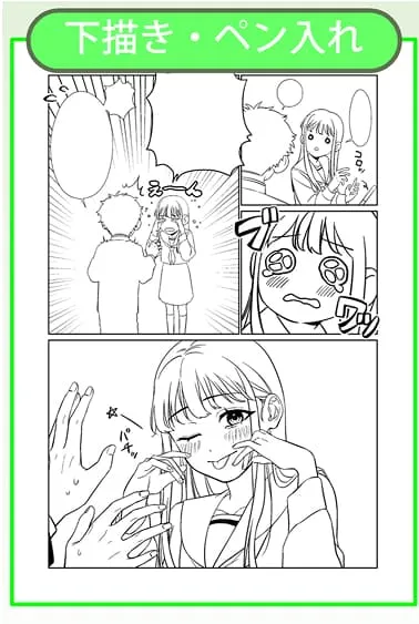 マンガ制作の流れを示した図