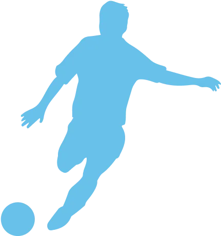 ボールを蹴る瞬間の影絵