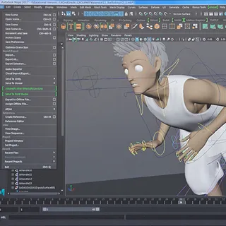 3Dモデルが表示されている制作ソフトの作業画面