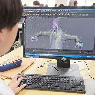 スケルトンモデルを操作している様子