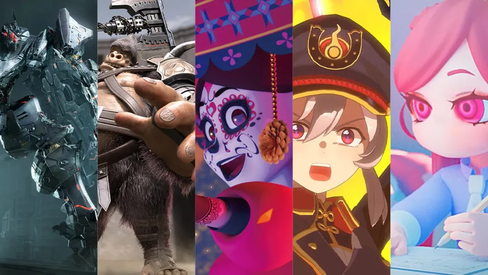 異なるテイストで描かれた5つのアニメCG