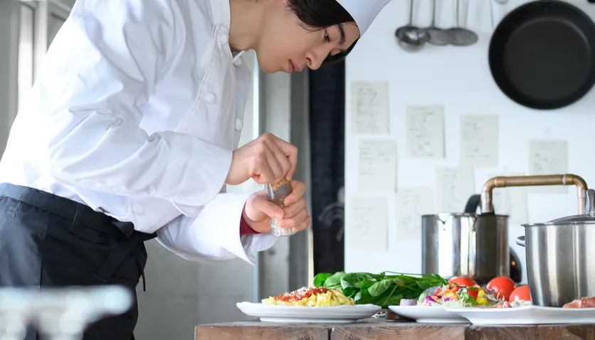 盛り付けの様子