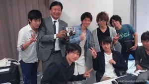 理事長と仲良く記念写真