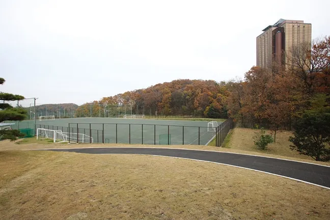 緑豊かで開放的なグラウンド