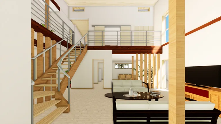 学生がBIMで作成した住宅の室内