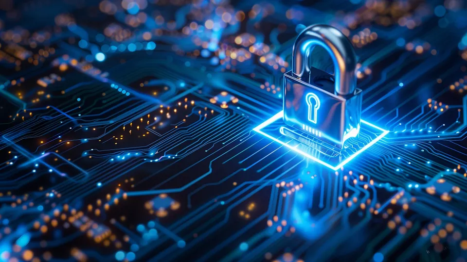 セキュリティを南京錠で表現したイラスト