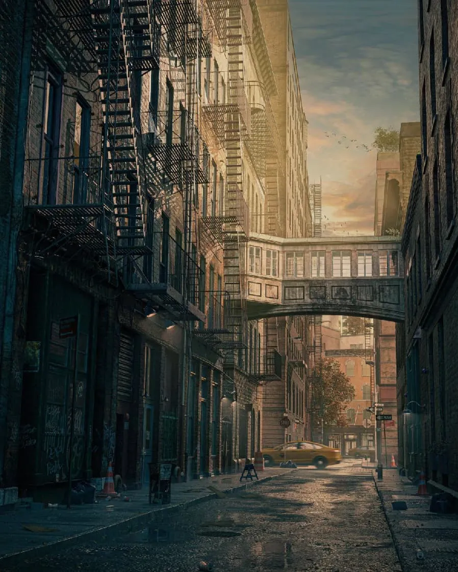 背景・プロップ部門第7位となった「Staple Street Skybridge」