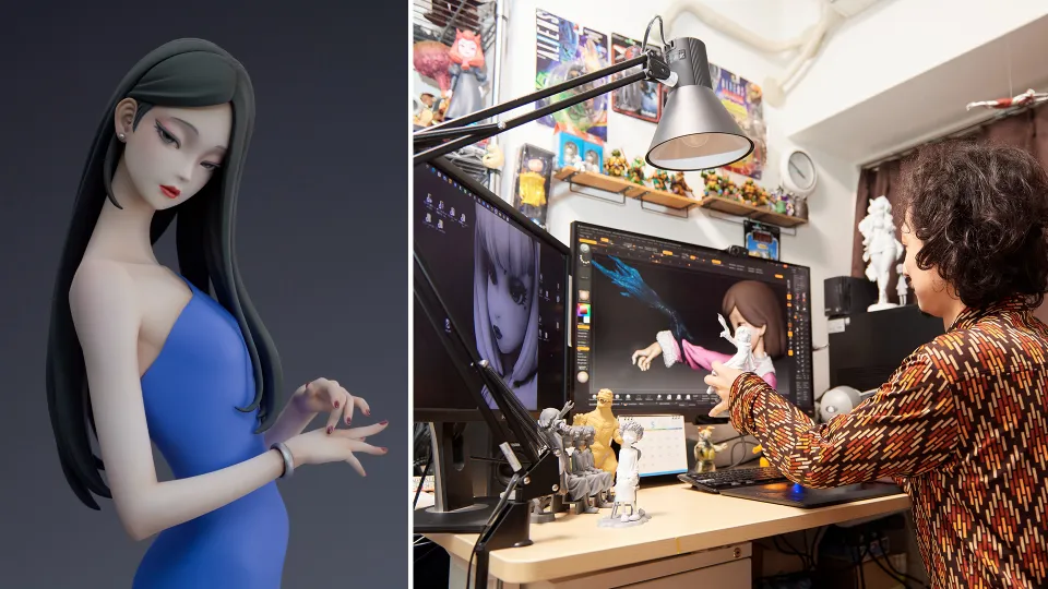 藤本圭紀さんのポートレートと作品
