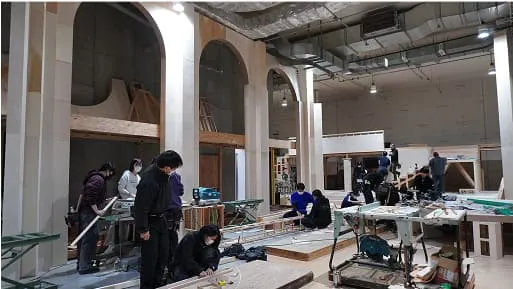 舞台制作の流れを示した図