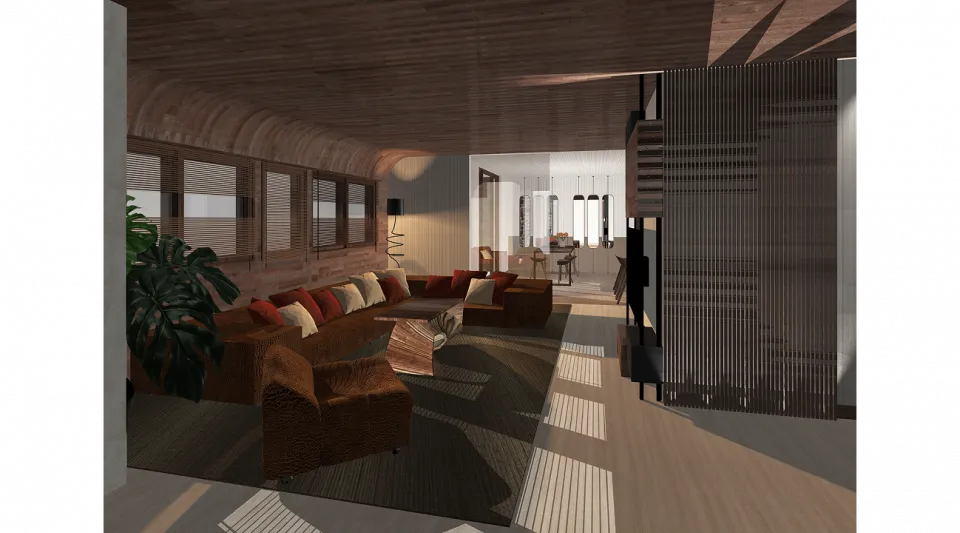 人が集まる空間をイメージしたインテリアコーディネート