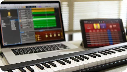 キーボードとソフトウェアのインターフェース画面