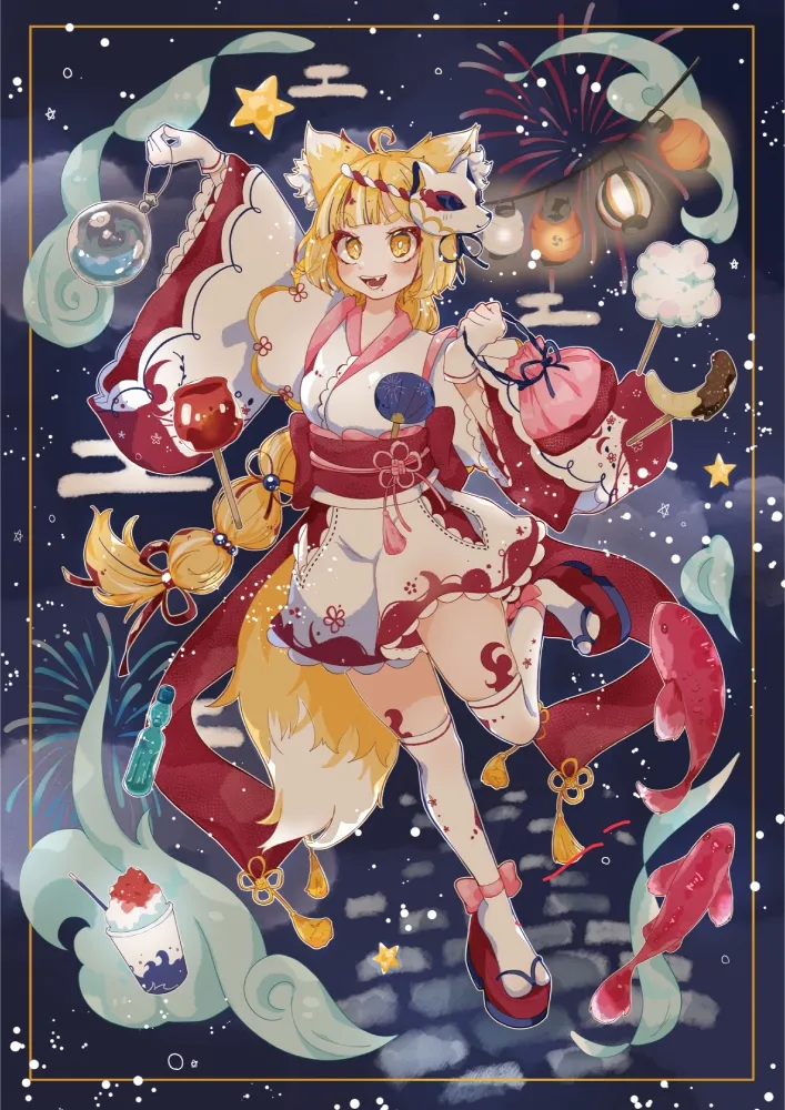 題材：夏「夏祭り」