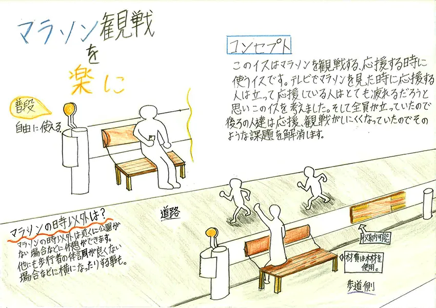 『マラソン観戦を楽に』