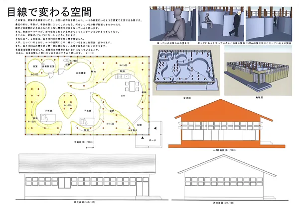 『目線で変わる空間』