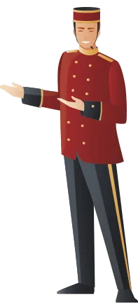 ベルスタッフまたはドアマンのイラスト