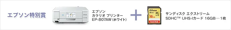 エプソン特別賞 賞品