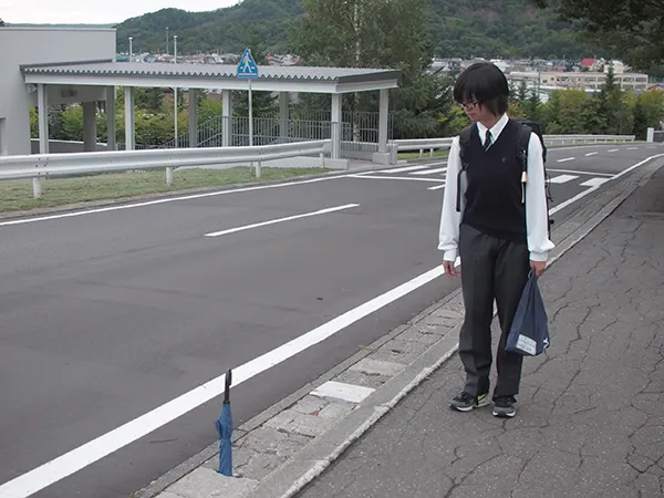 「傘が生えている…」