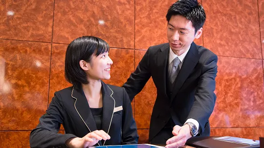 タブレットを使用した業務の実践授業のイメージ