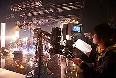 クレーンカメラを操る生徒