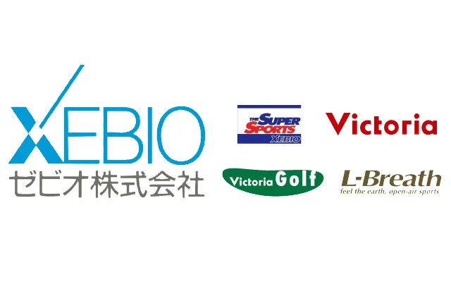ゼビオ株式会社と同社が持つブランド群のロゴ