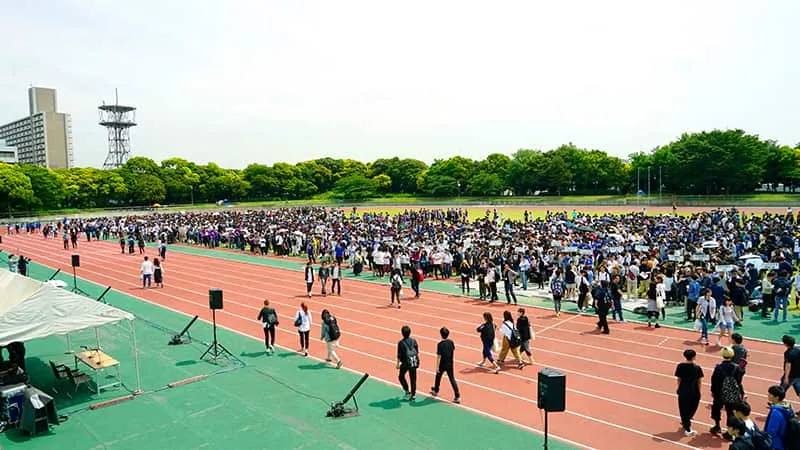 体育祭開会式前の様子