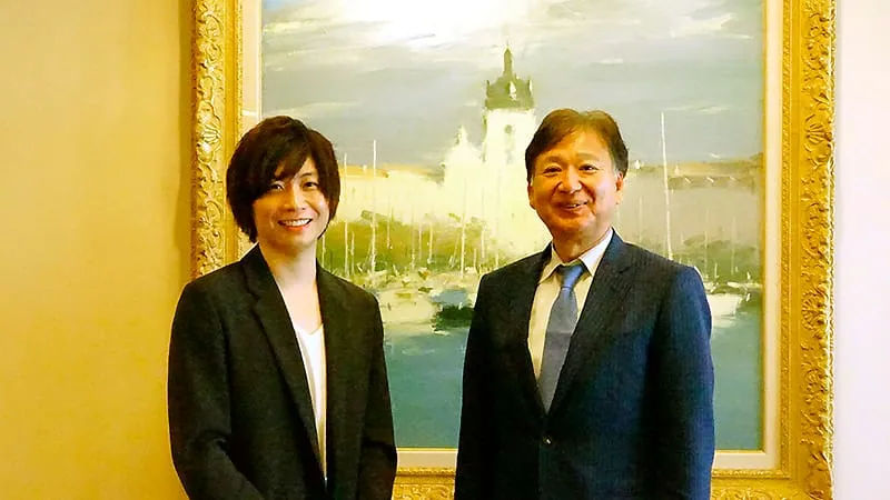 前田さんと千葉理事長のツーショット