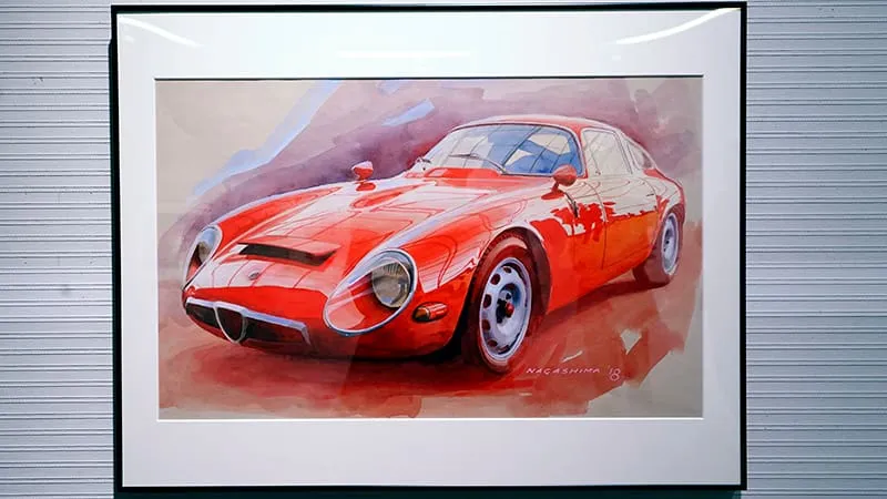 赤の発色がひと際目を惹く自動車のイラスト