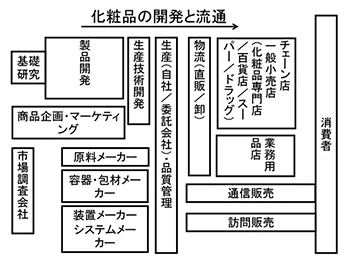 化粧品の開発と流通
