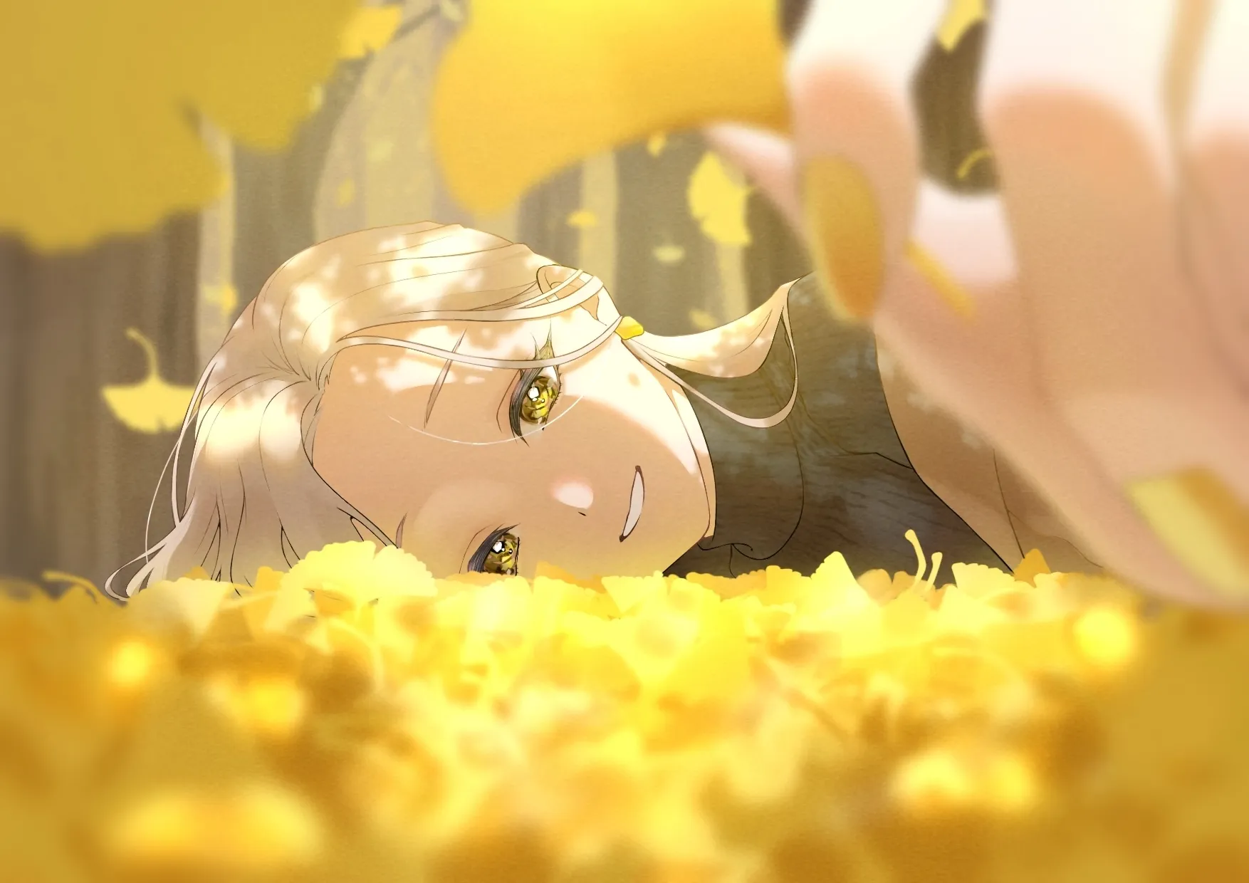 題材：秋「黄金のかけら」