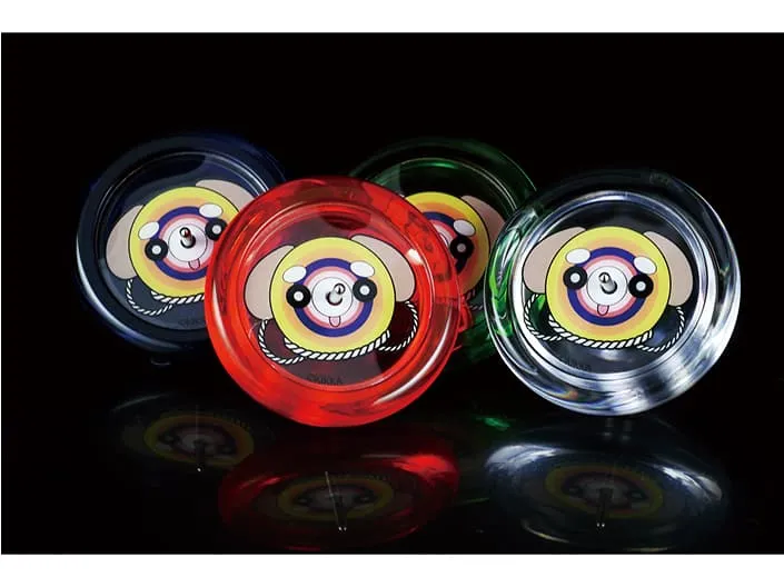 犬のイラストが描かれたカラフルなこま