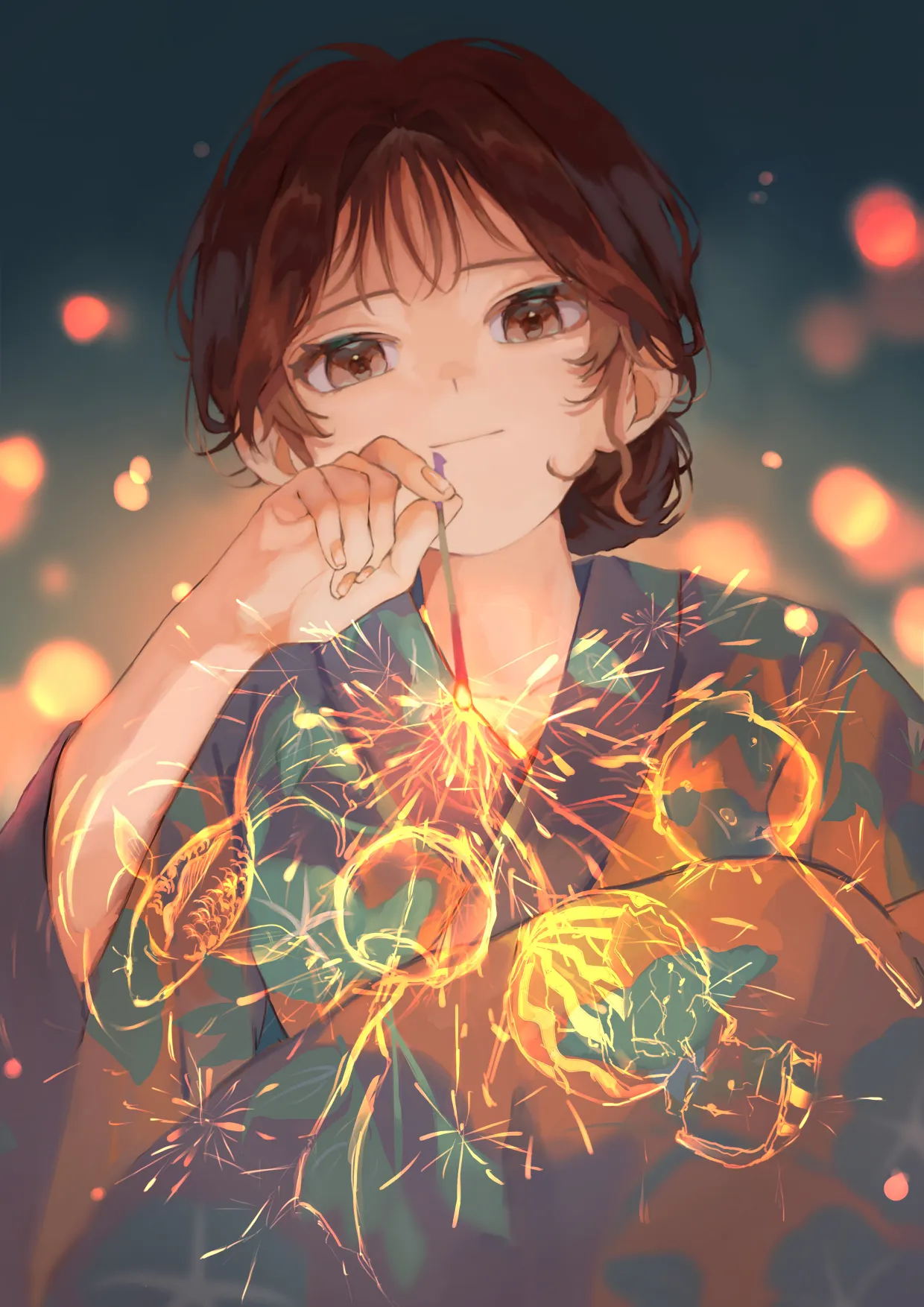 題材：夏「晩夏の燈」