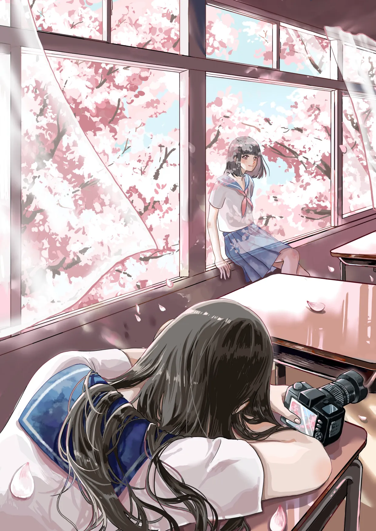 題材：春「春風を待つ日に」