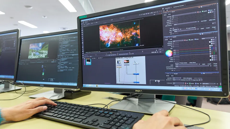 CG・VFXを制作する様子