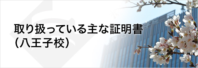 取り扱っている主な証明書