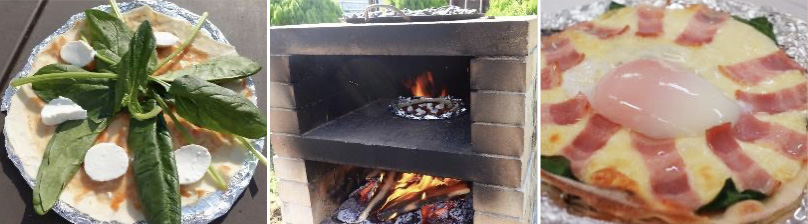 ピザを焼き上げ完成